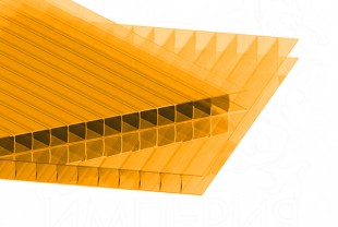 Сотовый поликарбонат IRROX толщина 6 мм, оранжевый