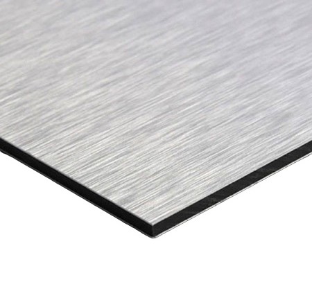 Алюминиевая композитная панель 3 мм, шлифованный металл 
