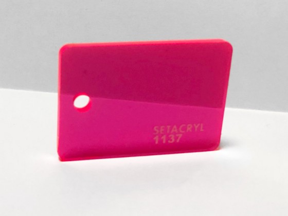 Литьевое оргстекло Setacryl, толщина 3 мм, красный флуоресцентный 1137
