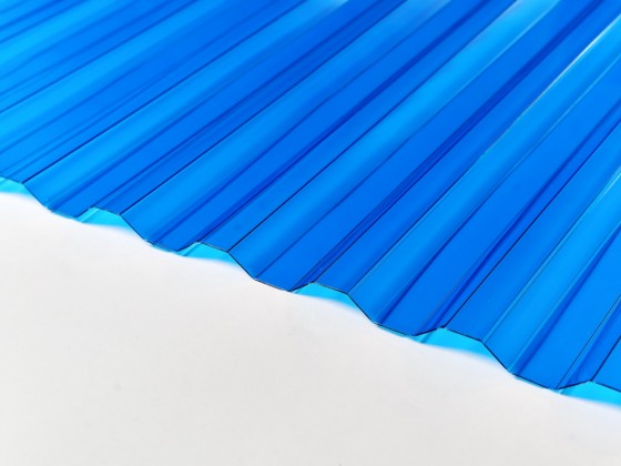 Профилированный поликарбонат Borrex толщина 1,3 мм, синий