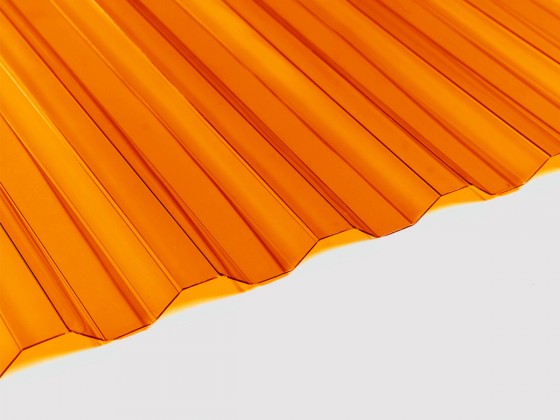 Профилированный поликарбонат Borrex толщина 1,3 мм, оранжевый