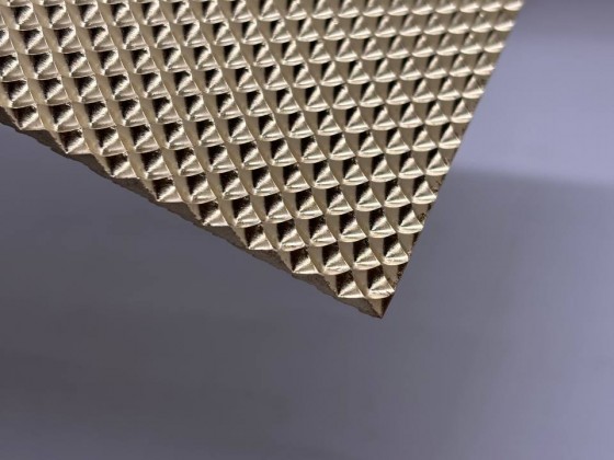 Зеркальный текстурированный полистирол MYRROSTYREN (Призма), золото/серебро