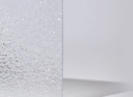 Монолитный поликарбонат BORREX с текстурой "Шагрень" толщина 4 мм, прозрачный 2050*1525